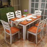 组装现代中式实木餐桌椅户型橡木长方形桌子简约家用饭桌餐厅饭店