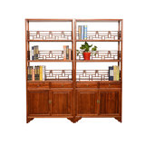四层实木书柜书架货架展示柜茶叶架子博古架榆木多宝格阁中式仿古