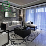 新中式沙发组合客厅实木沙发简约现代酒店售楼处布艺沙发工程家具
