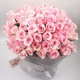 CFLORA99朵粉玫瑰花束上海同城鲜花速递生日求婚表白送女友送老婆