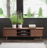 北欧家居简约新款现代客厅实木电视柜多层实木储物柜宜家 核桃木