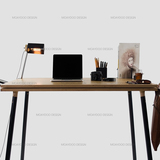 美式简约宜家工作loft风格实木职员咖啡桌电脑桌写字台会议桌家具
