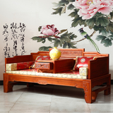 红木家具 缅甸花梨木罗汉床 中式现代实木罗汉沙发非洲花梨木卧榻