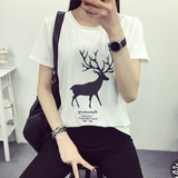 12-13-14-15-16-18岁女孩夏季短款上衣服初中学生韩版宽松短袖T恤
