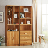 特价书房家具橡木工板两门二门书橱三门木质书柜组合带门简约中式
