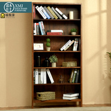 全纯实木开放式书柜白橡木书架美式乡村带抽屉储物置物架书柜组合