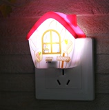 小夜灯小房子LED小夜灯批发夜间BB喂奶卡通床头灯插电感应灯特价