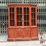 红木酒柜明清古典缅甸花梨木酒水柜中式实木家具仿古展示柜储物柜