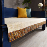中式沙发垫实木棉麻布艺坐垫简约现代客厅组合四季通用套巾罩加厚