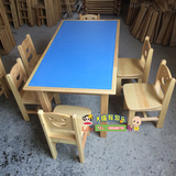 儿童学习课桌椅套装组合 宝宝彩色实木桌子专用幼儿园桌椅批发