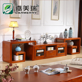 嘉美瑞实木电视机柜客厅地柜简约现代中式可伸缩橡木地柜组合家具