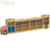 巴士造型玩具柜幼儿园收纳柜区角分区转角柜儿童储物架组合柜FY
