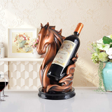 欧式创意红酒架酒瓶架家居客厅软装饰品摆件酒柜马头酒托悬挂摆设
