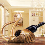 欧式天鹅红酒架摆件创意家居装饰品客厅电视柜酒柜艺术品结婚礼物