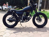 GN150复古改装摩托车磨砂黑 锯齿轮胎 车身颜色可定制全国包邮