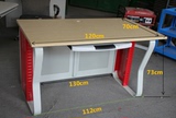 电脑桌简约现代台式创意双人实木金属定制台式家用桌子实木组装