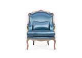 新款欧式实木沙发单人新古典高靠背老虎椅法式美式乡村布艺装饰椅