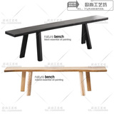 设计师实木条凳 长凳板凳餐椅 水曲柳 现代简约欧式原木 北欧家具