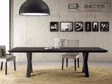 全实木餐桌 北欧设计师家具 小户型家用饭桌长方形 创意办公桌子