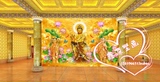 大型壁画宗教佛堂寺庙佛像背景墙纸餐厅酒店卧室壁纸 观世音菩萨