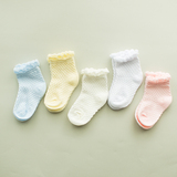 儿童袜子夏季纯棉网眼松口薄款宝宝婴儿男童女童中筒袜0-1-3-5岁