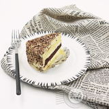 做旧英文报纸餐垫 自制复古字母餐巾餐布盖布茶巾复古拍摄道具