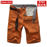 NIAN jeep/吉普 盾夏季男士工装休闲短裤多口袋夏天五分裤中裤