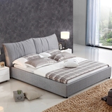 布艺床简约现代双人床可拆洗1.8米储物床1.5米北欧宜家小户型软床