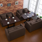 复古西餐咖啡厅沙发休闲茶餐厅卡座简约甜品馆奶茶店沙发桌椅组合