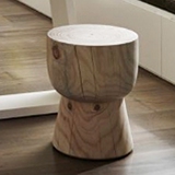 美式创意个性家具定制/设计师原木凳鼓形全实心坐凳/装饰实木矮凳