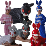 儿童六一动物表演服装幼儿园舞蹈卡通小兔子演出服装大灰狼小白兔