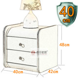 40CM小户型皮床头柜简约现代白色储物收纳卧室床边柜整装特价包邮