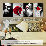 现代客厅装饰画时尚黑白无框挂画卧室床头壁画沙发背景墙人物单幅