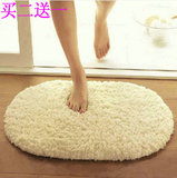 水洗羊羔绒椭圆形地毯浴室吸水防滑门垫卫生间地垫客厅卧室床边毯