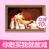 自油自画 数字油画diy手绘大幅客厅卧室人物欧式艺术装饰画 裸女