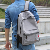 韩版帆布书包高中学生大学生背包时尚潮流学院风青少年男士双肩包