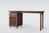 黑胡桃木白橡木实木书桌简约现代中式北欧原木家具订做