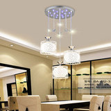 餐吊灯创意个性餐厅三头单头圆形灯罩简约现代艺术时尚饭铁艺LED