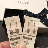 LLOYD韩国专柜正品代购 单颗锆石亮珍珠吊坠耳环耳钉首饰 14K金