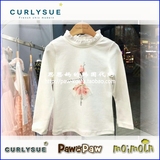 韩国专柜代购Curlysue可爱秀2016秋冬款女童装长袖T恤CLW0XATS33