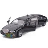 1:32林肯加长礼宾婚车合金儿童汽车玩具模型仿真开门声光金属车模
