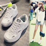 夏季韩版运动鞋女网鞋透气百搭白鞋休闲鞋学生厚底跑步鞋单鞋子