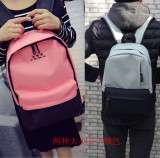 韩版潮帆布女中学生书包双肩包女学生背包高中大容量学院风旅行包