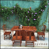 红木茶桌椅组合 非洲花梨木功夫泡茶台 中式实木家具 小罗马茶几