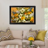 欧式装饰画欧美风格外框植物花卉花瓶油画沙发客厅背景墙壁画挂画