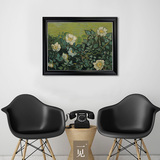 梵高经典油画欧式装饰画玫瑰花客厅卧室玄关壁画走廊沙发背景挂画