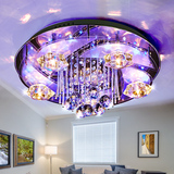 LED吸顶灯圆形遥控客厅灯具大气现代简约卧室灯温馨婚房水晶灯饰