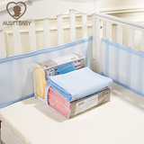 澳斯贝贝 婴儿床三明治床围 网眼床围 夏季婴儿透气3D床围两件套