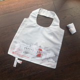 出口美国 超大号尼龙 环保折叠 印花手提单肩袋购物袋环保收纳