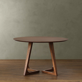北欧创意实木餐桌客厅大圆桌简约圆形桌小茶几休闲 咖啡桌椅组合